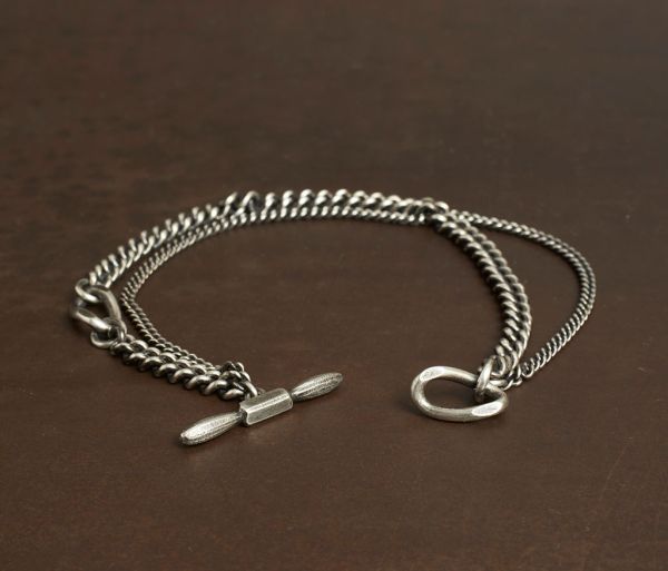 bracelet double chain sculpture