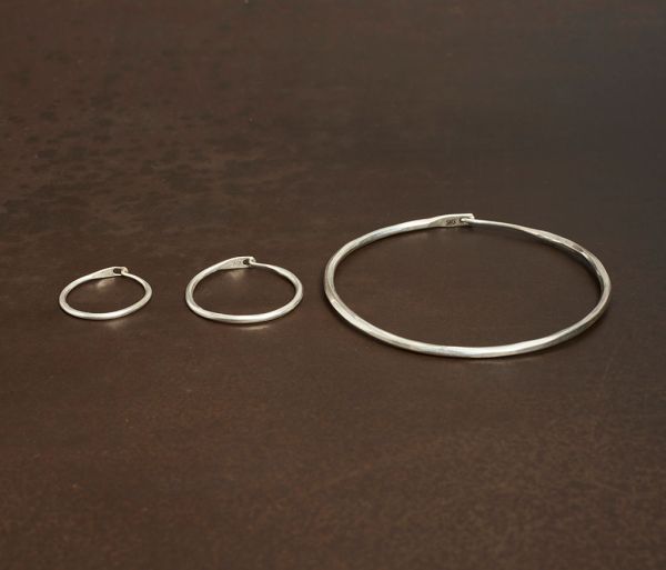 hoop earrings fine hammered